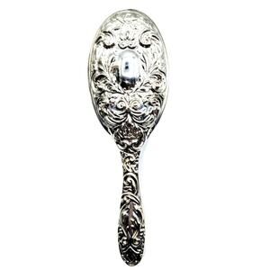 Vintage/Antique Silver Plate Repousse Ornate Dressing Table Hairbrush